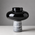 Smoked Glass Marble Vase