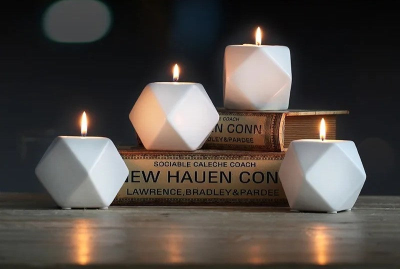 Nordic Ceramic Tealight Candle Holder - Cozy Tabletop Décor and Romantic Accent