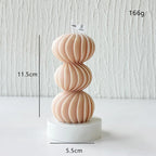 Nordic Wave Scented Candle – Elegant Striped Sphere