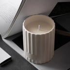 Fired Retro Ceramic Candle Jar - Minimalist Cylindrical Container for Home Décor