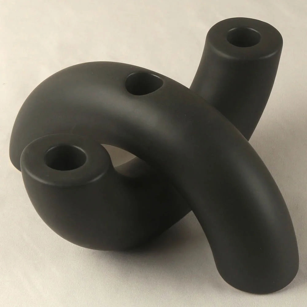 Nordic Geometric Arch Ceramic Candle Holder - Minimalist Pillar Stand