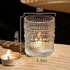 Set of 36 Clear Glass Votive Candle Holders - Tealight Holders for Weddings and Home