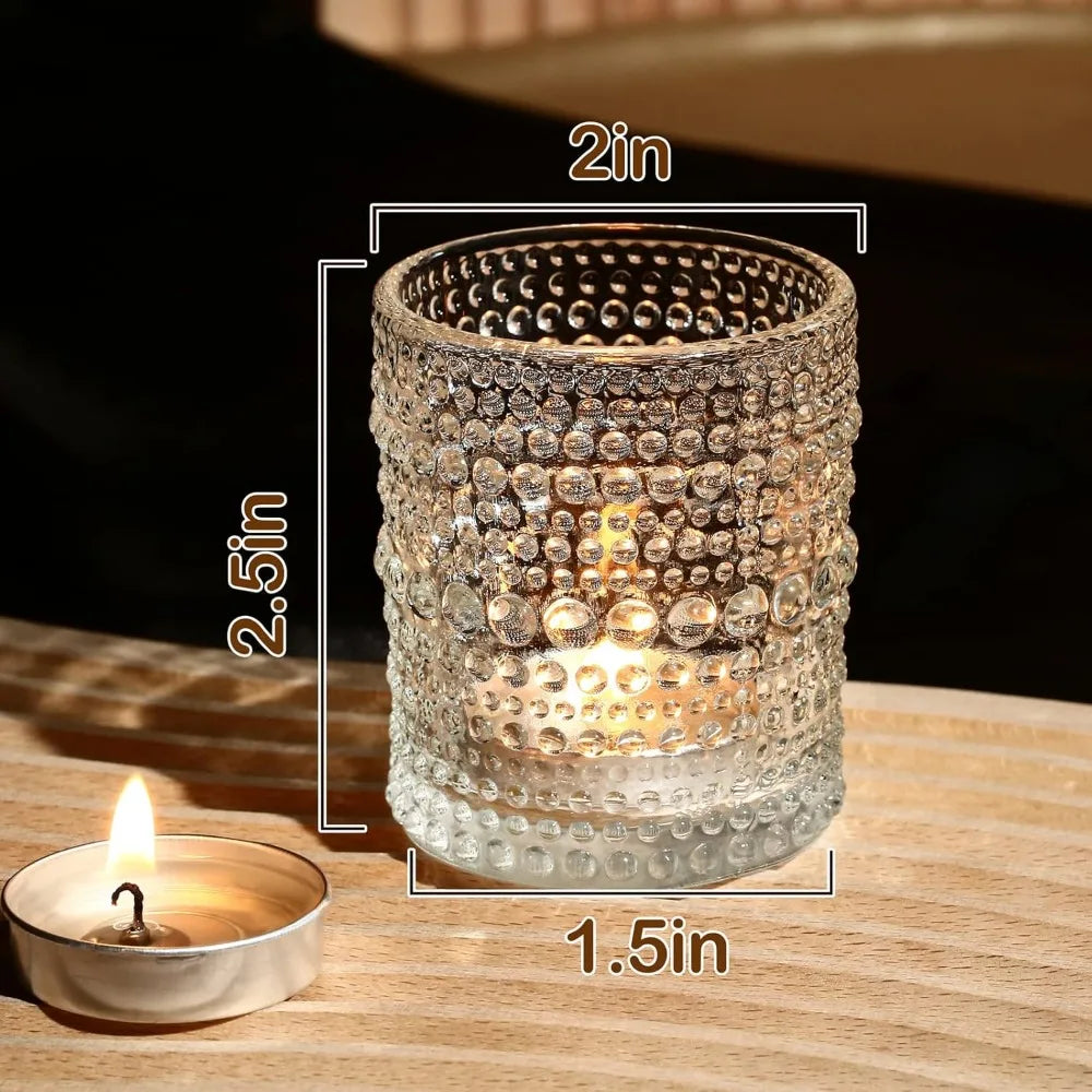 Set of 36 Clear Glass Votive Candle Holders - Tealight Holders for Weddings and Home