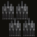 Tall 7-Arm Clear Acrylic Candelabra - Elegant Wedding & Event Candle Holders (Set of 4)