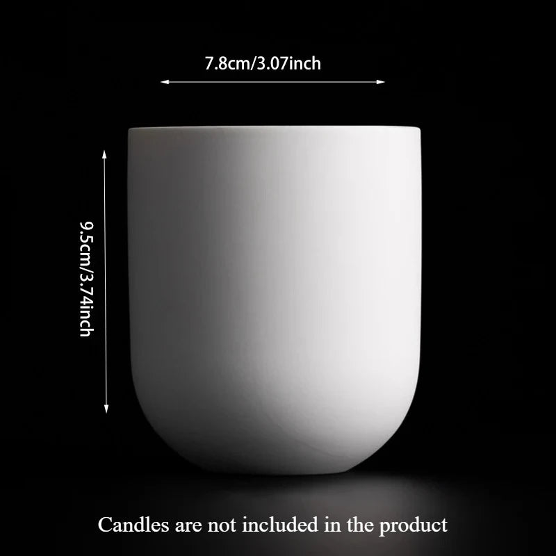 Minimalist Ceramic Candle Cup - Modern Home Accent