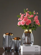 Emerald Aura Glass Vase