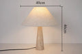 Travertine Linen Table Lamp
