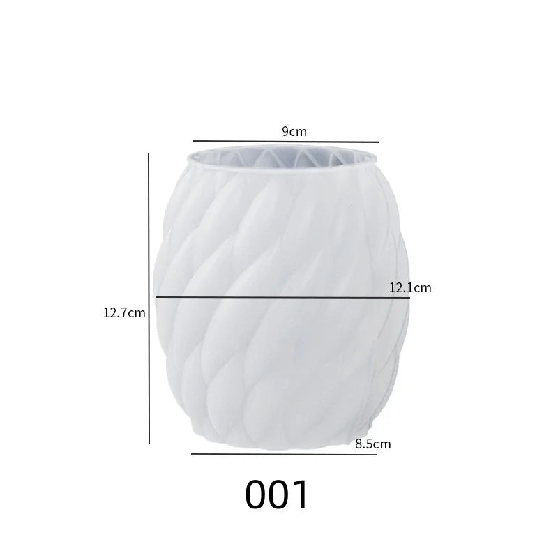 Wave Twist Candle Mold – Abstract Silicone DIY Candle Form