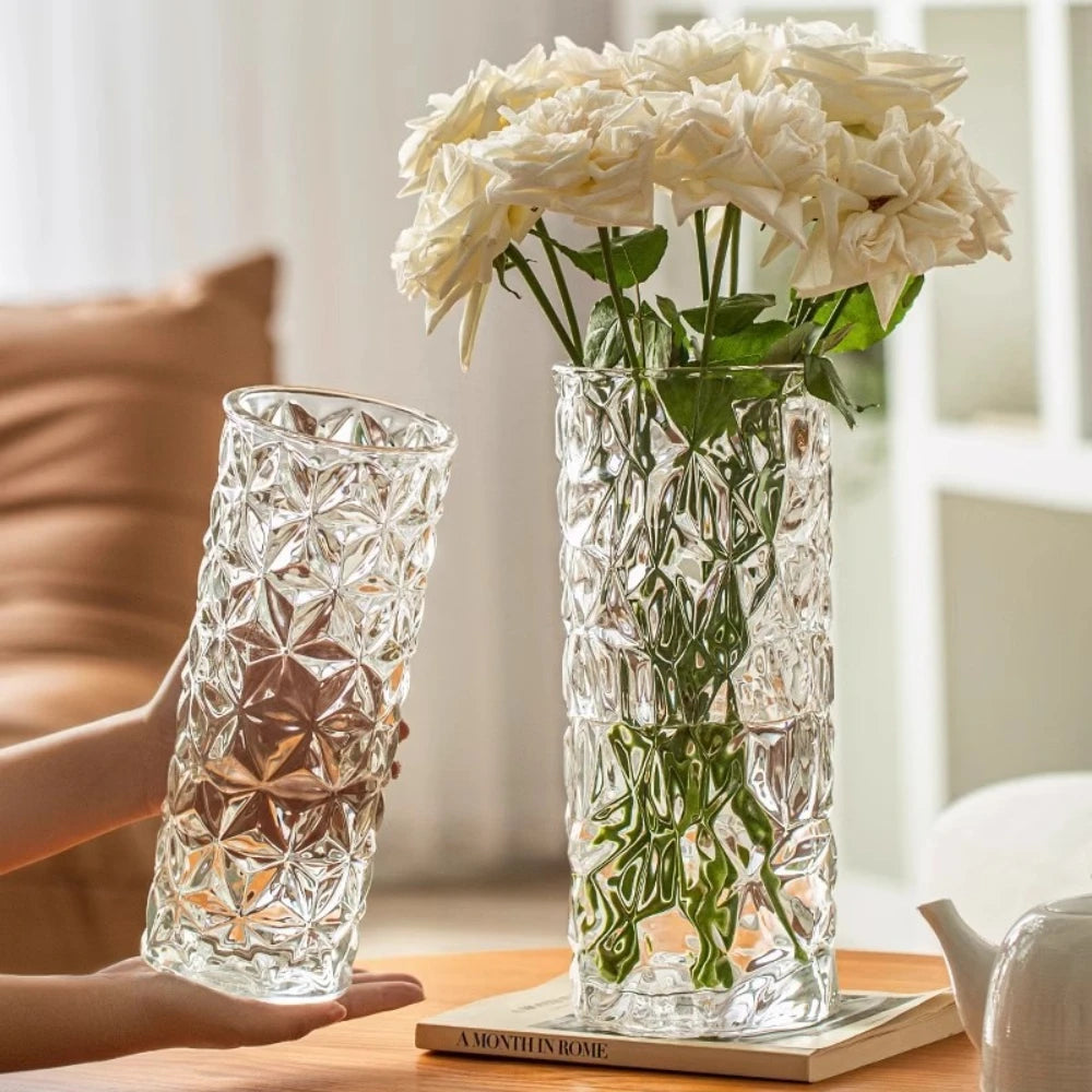 Glacier Crystal Glass Vase