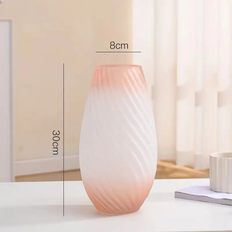 Nordic Frosted Glass Vase
