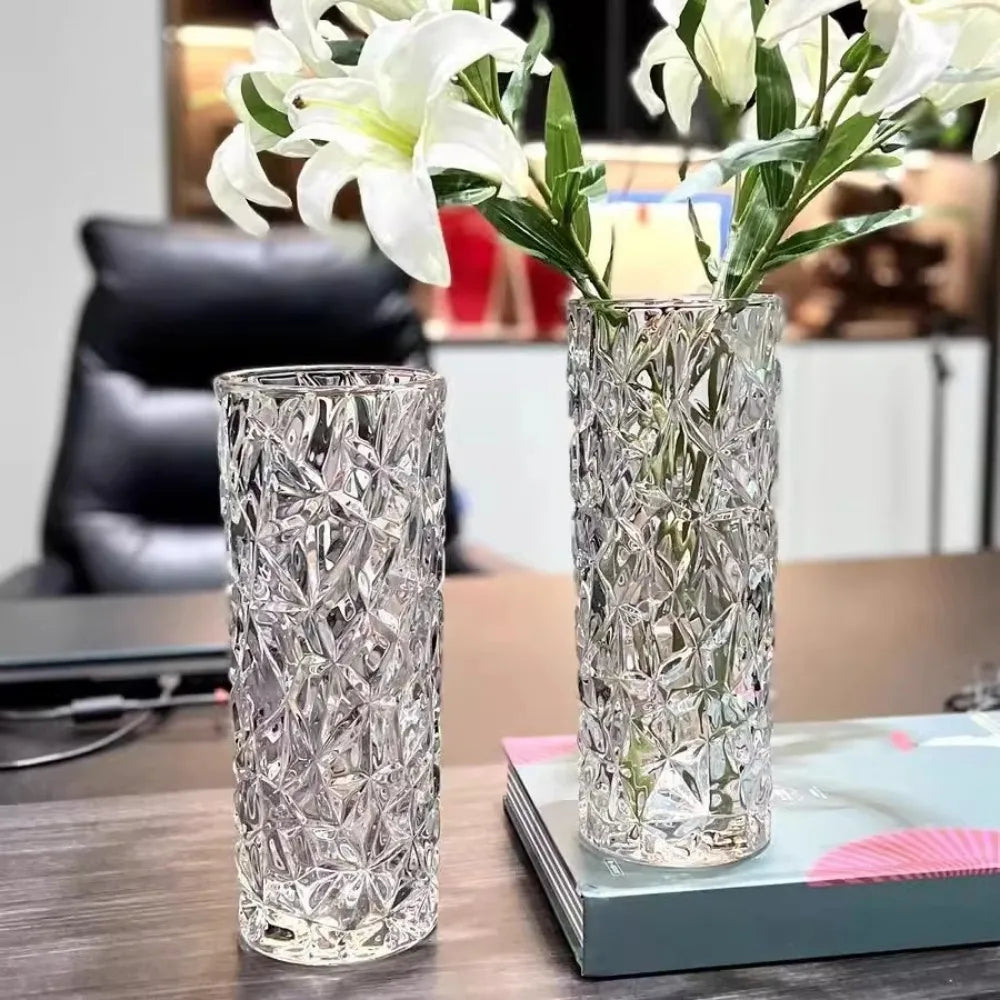 Glacier Crystal Glass Vase