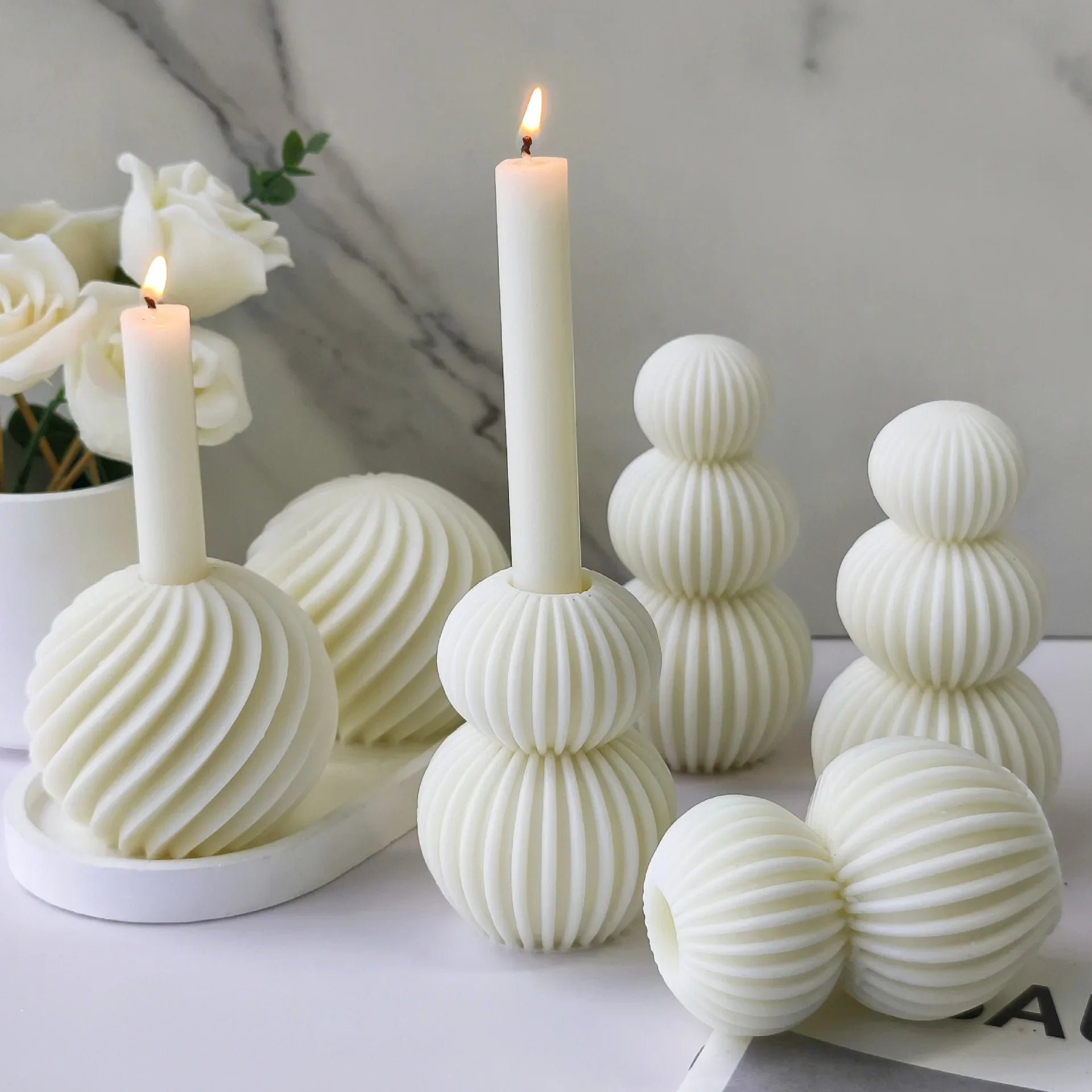 Twisted Sculpture Silicone Candle Mold – Artistic DIY Candle Making