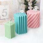 Spiral Cylinder Candle Mold – Artistic Silicone Candle Casting Tool