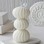 Nordic Wave Scented Candle – Elegant Striped Sphere