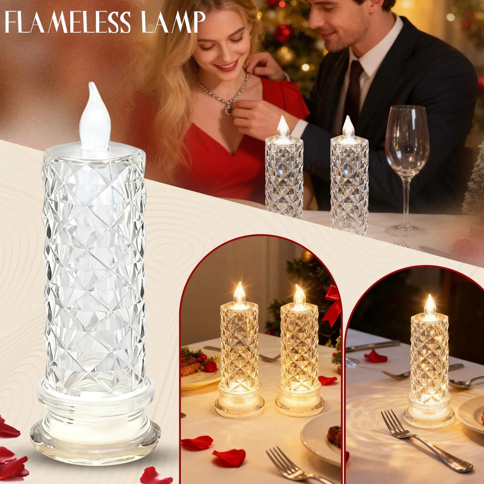 Romantic LED Stick Candle – Flameless Battery-Powered Ambiance