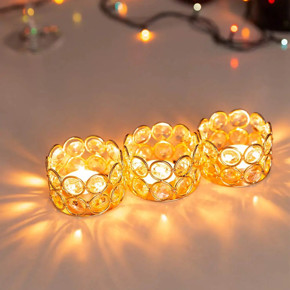 Crystal Tealight Candle Holders – Elegant Home & Wedding Decor