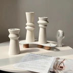 Nordic Ceramic Art Candle Stand – Elegant Décor for Home and Celebrations