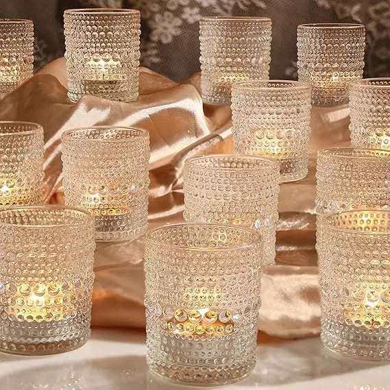 Set of 36 Clear Glass Votive Candle Holders - Tealight Holders for Weddings and Home