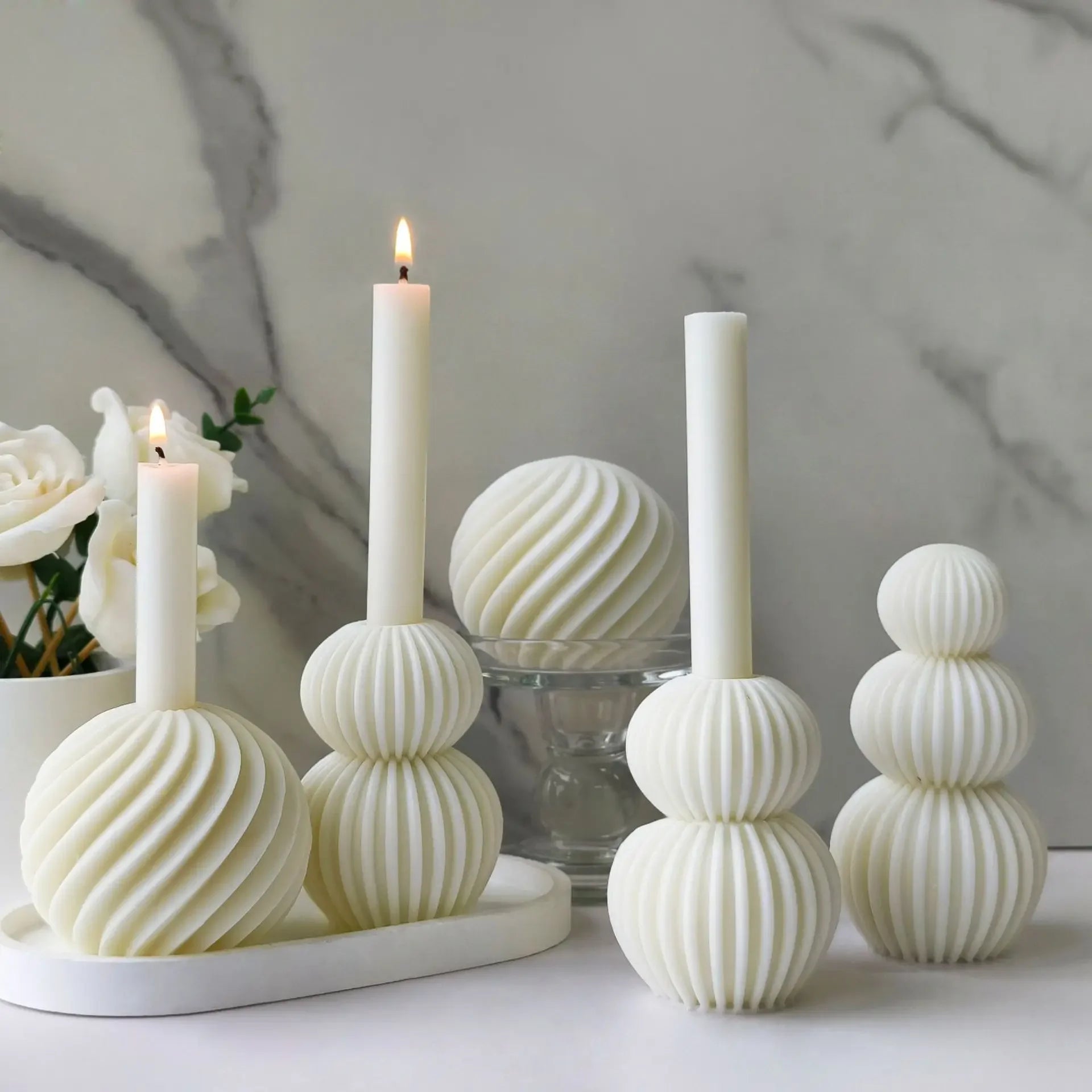 Twisted Sculpture Silicone Candle Mold – Artistic DIY Candle Making