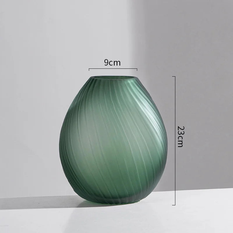 Nordic Frosted Glass Vase