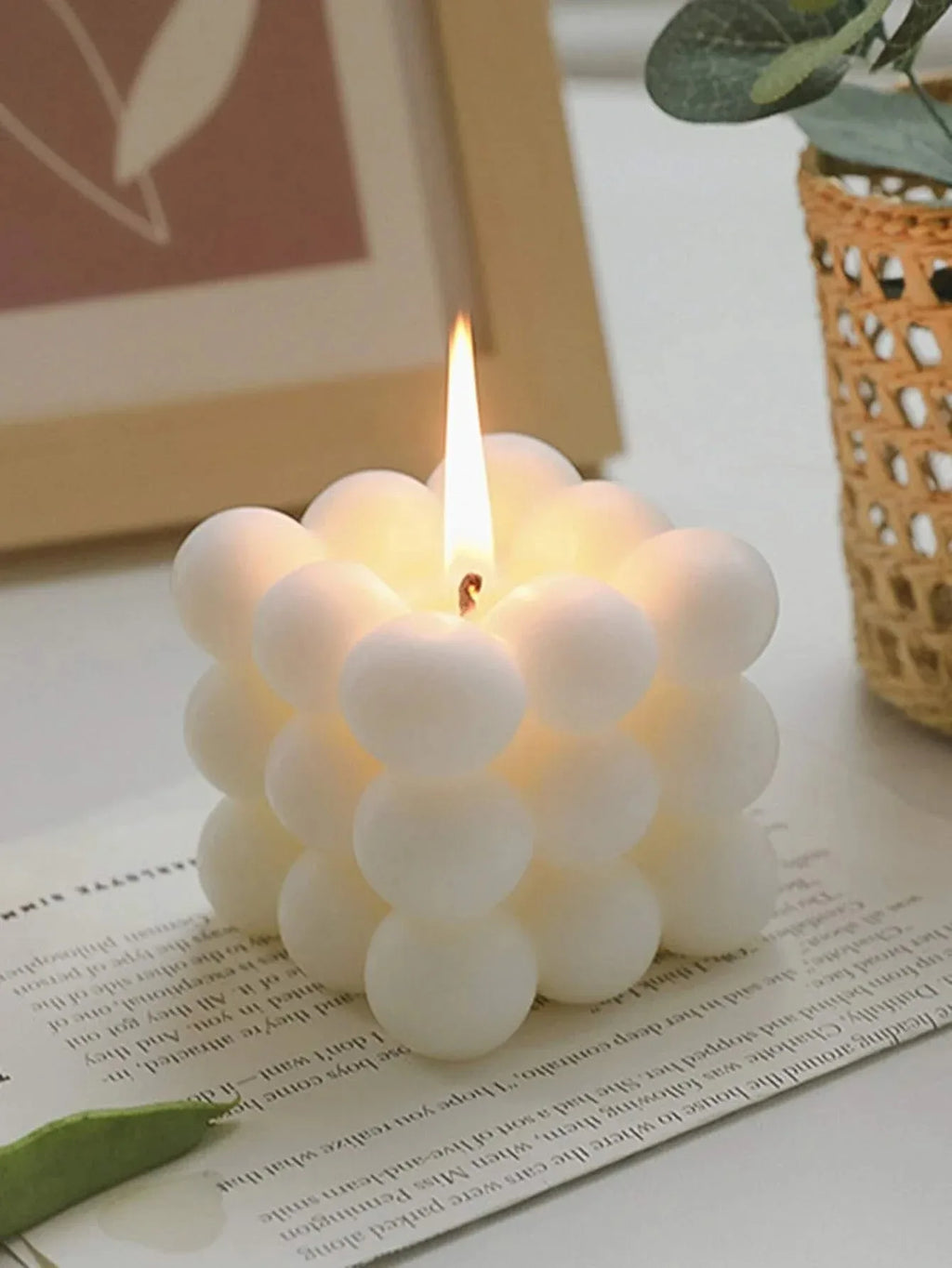 Magic Cube Ball-Shaped Soy Wax Candle – Handmade Aromatherapy