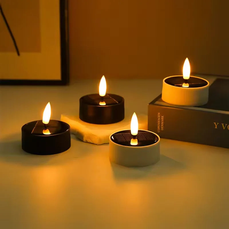 Solar Glow Rechargeable LED Tealight Set