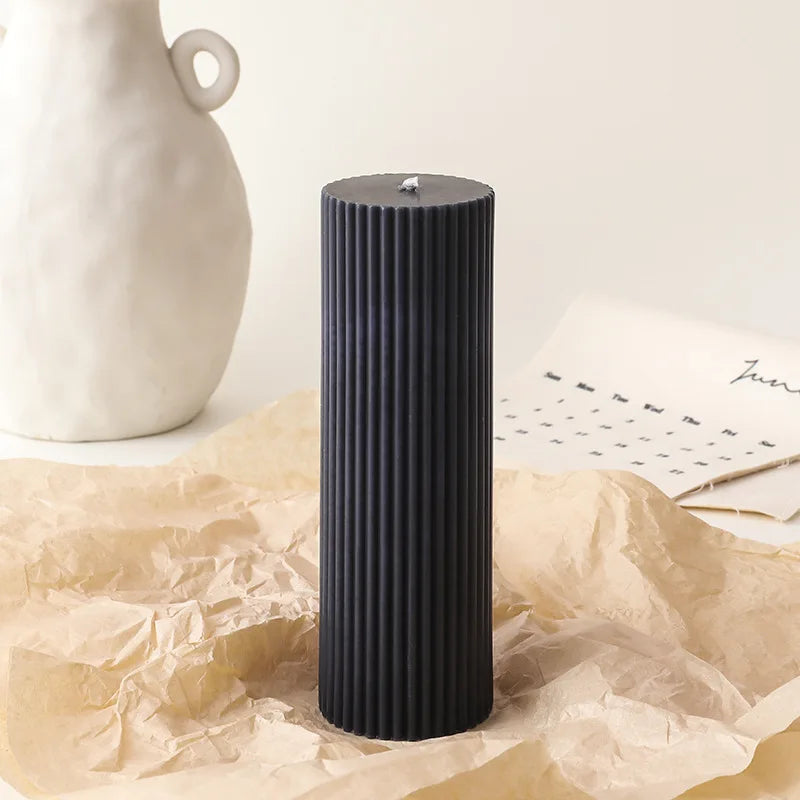 Cylindrical Gear Soy Aromatherapy Candle – Handmade