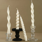French Retro Spiral Scented Candle – Elegant Long Pole Candle