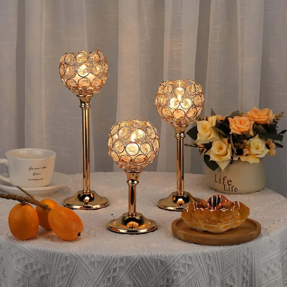 Vintage Crystal Tealight Candle Holder