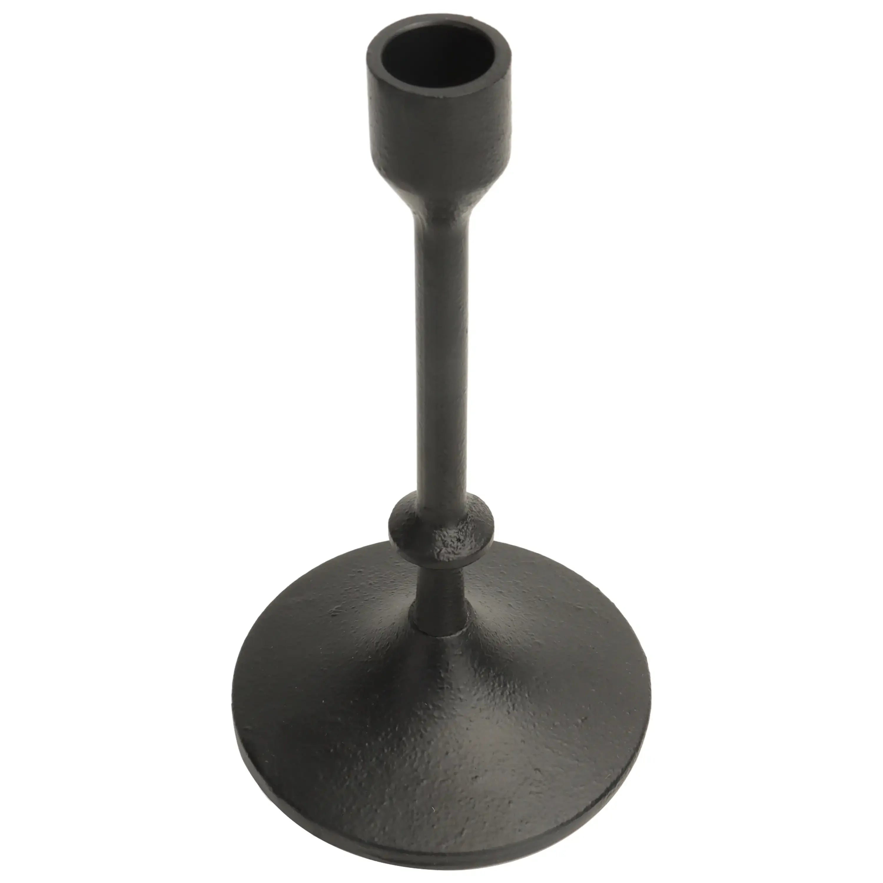 Black Cast Iron Taper Candle Holder Set
