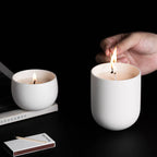 Minimalist Ceramic Candle Cup - Modern Home Accent