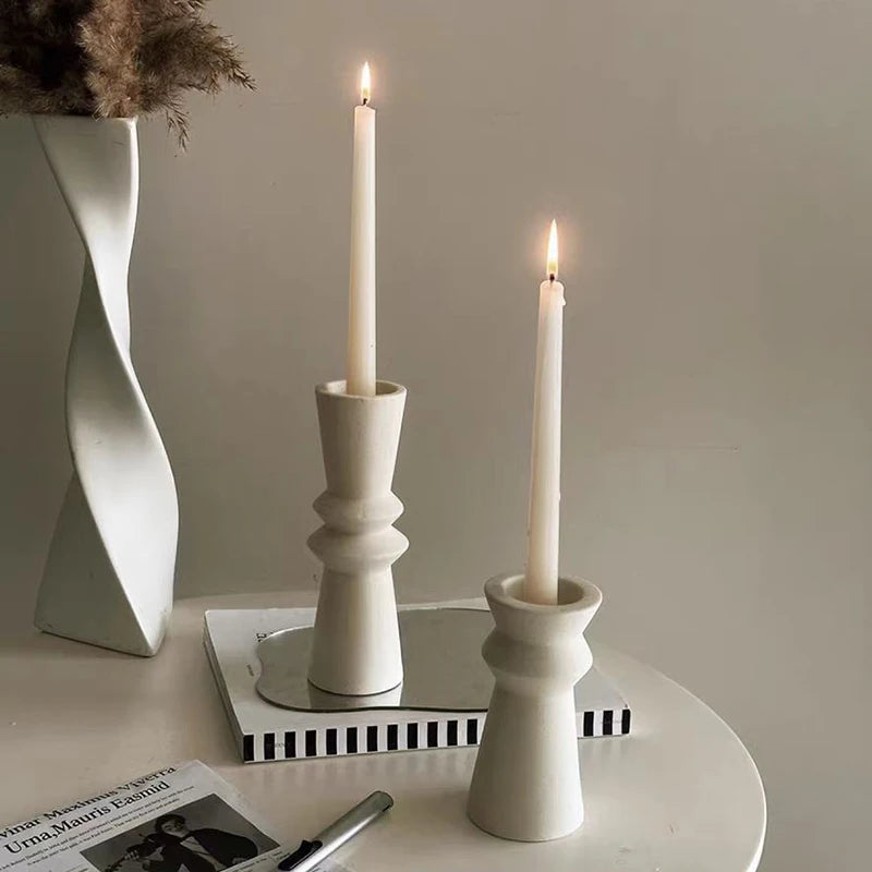 Nordic Ceramic Art Candle Stand – Elegant Décor for Home and Celebrations