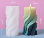 Twisted Wave Silicone Candle Mold – Spiral Geometric Column