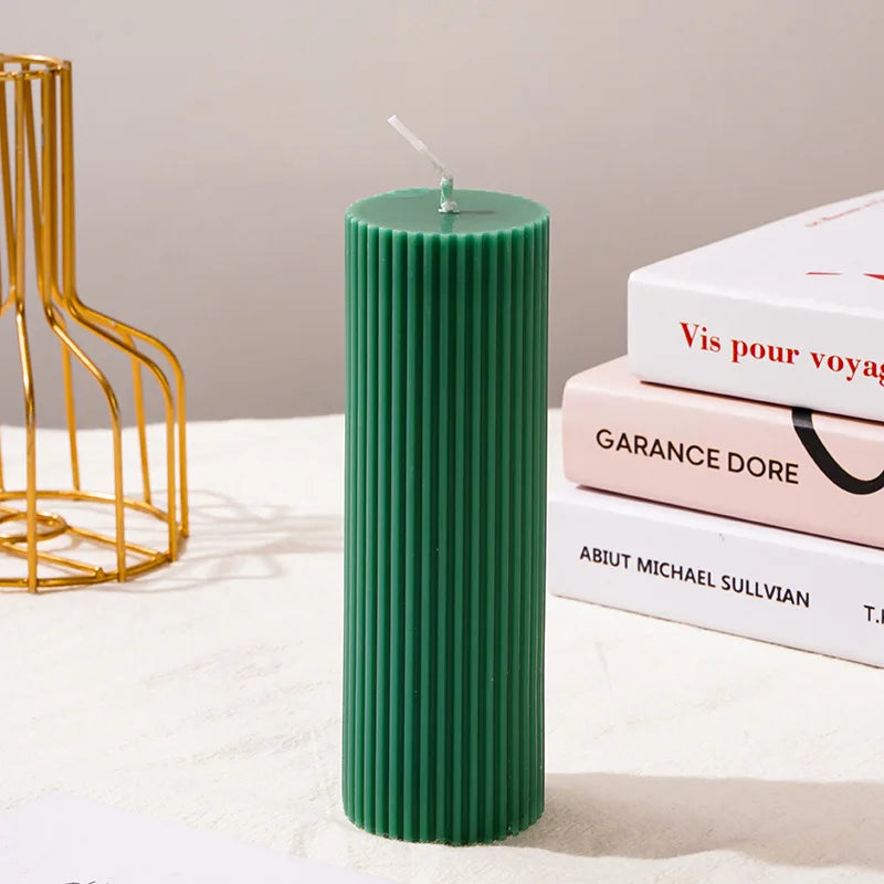 Cylindrical Gear Soy Aromatherapy Candle – Handmade