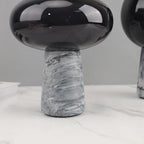 Smoked Glass Marble Vase