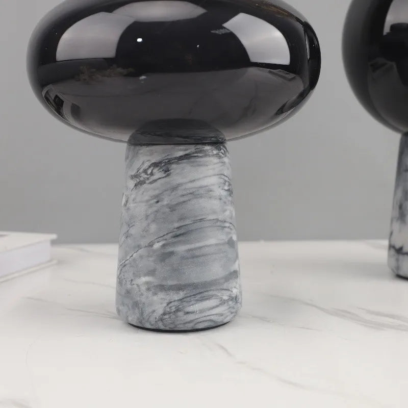 Smoked Glass Marble Vase