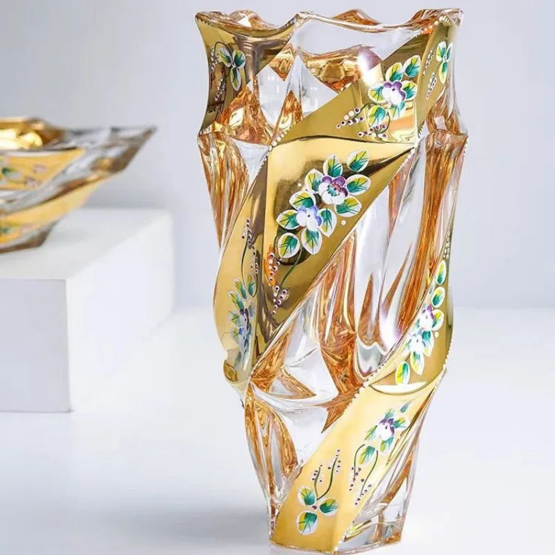 Aurora Crystal Glass Vase