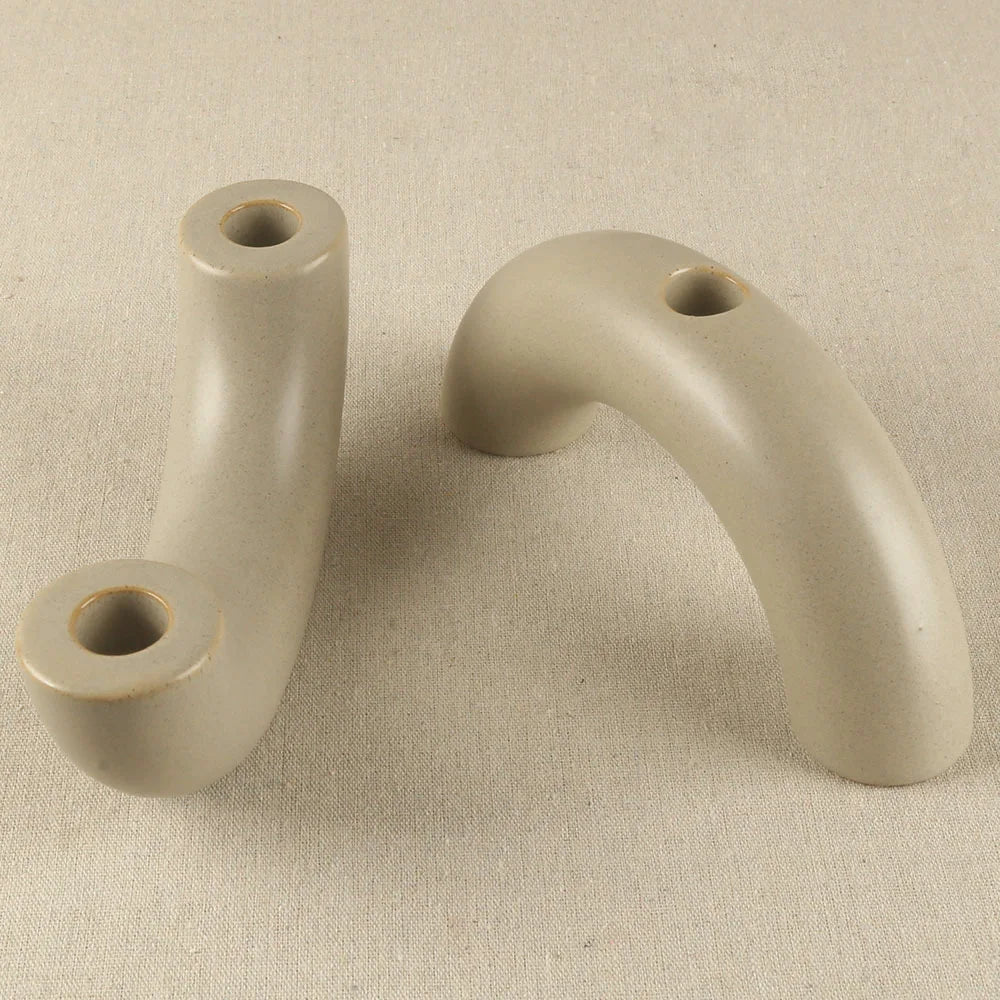 Nordic Geometric Arch Ceramic Candle Holder - Minimalist Pillar Stand