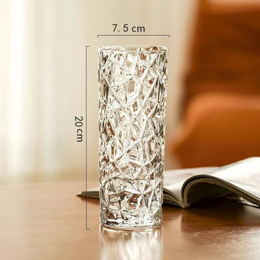Glacier Crystal Glass Vase