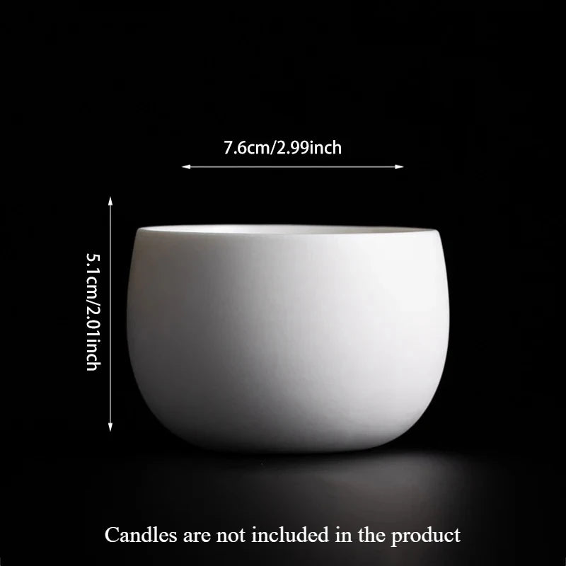 Minimalist Ceramic Candle Cup - Modern Home Accent