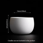 Minimalist Ceramic Candle Cup - Modern Home Accent