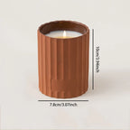 Fired Retro Ceramic Candle Jar - Minimalist Cylindrical Container for Home Décor