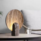 Sculptural Resin Table Lamp - Dark Nordic Glow