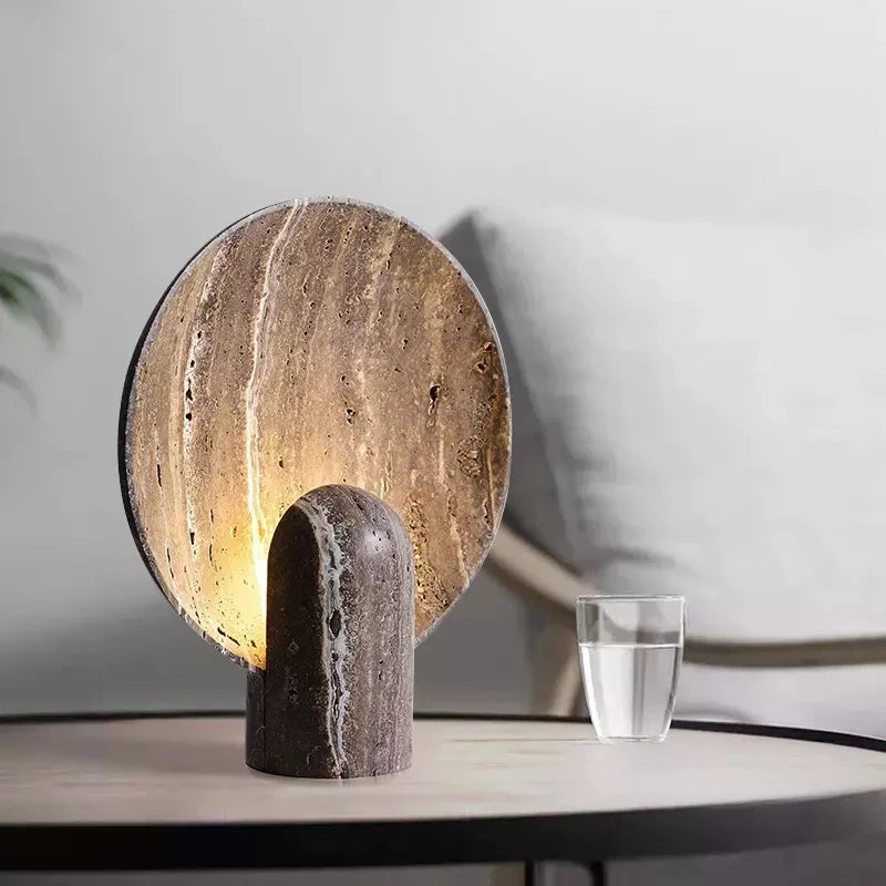 Sculptural Resin Table Lamp - Dark Nordic Glow