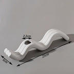 Nordic Wave Pattern Ceramic Candle Holder - Unique Decorative Stand for Cozy Home Ambiance