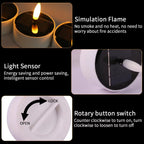 Solar Glow Rechargeable LED Tealight Set