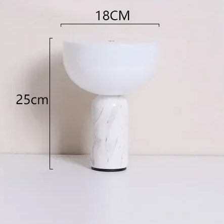 Marble Touch Table Lamp with USB Charging – Danish Minimal Design