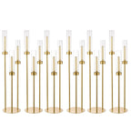 Gold 3-Arm Candelabra Set - Elegant Centerpieces for Weddings, Events & Home Décor
