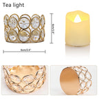Crystal Tealight Candle Holders – Elegant Home & Wedding Decor