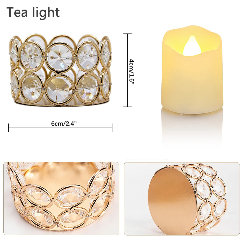 Crystal Tealight Candle Holders – Elegant Home & Wedding Decor